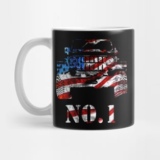 No.1 4x4 car US Flag Mug